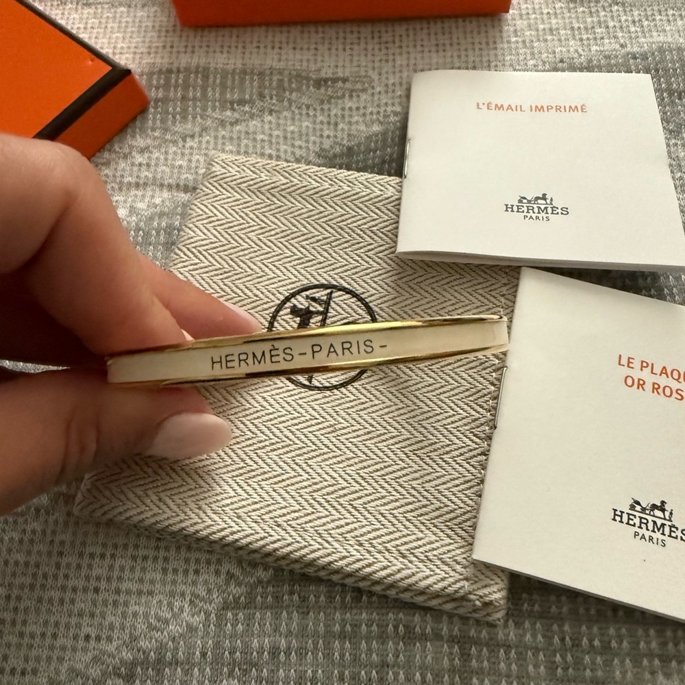 Hermes White Uni Bracelet